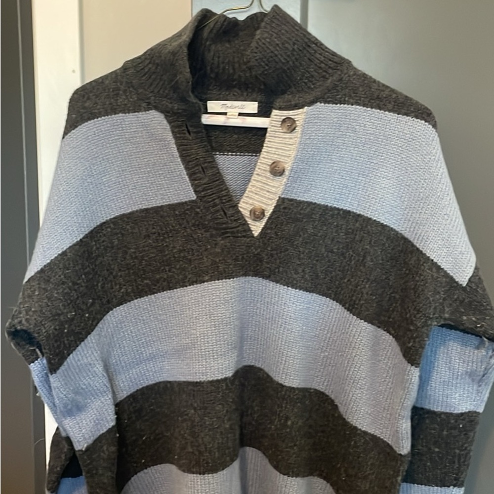 Madewell Men's Turtleneck Sweater - Black and Gray